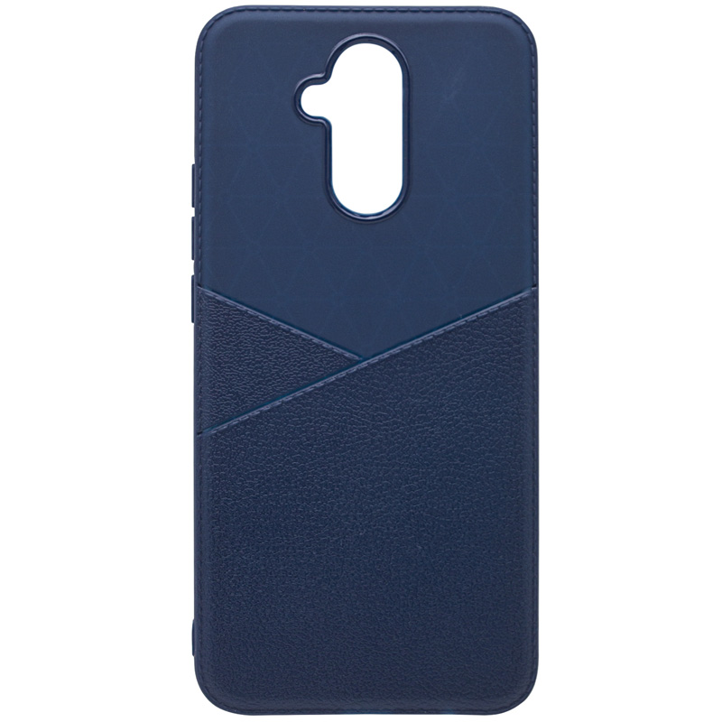 

TPU чохол з імітацією шкіри Leather Half на Huawei Mate 20 lite (Синій) 682108