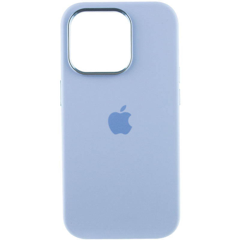 Фото Чехол Silicone Case Metal Buttons (AA) для Apple iPhone 14 Pro Max (6.7") (Голубой / Blue Fog) на vchehle.ua