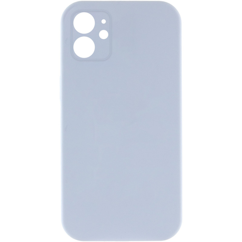 Silicone Case Square Full Camera Protective (AA) NOLOGO для Apple iPhone 11 (6.1") (Голубой / Lilac Blue)