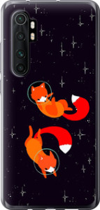 Чехол Лисички в космосе для Xiaomi Mi Note 10 Lite