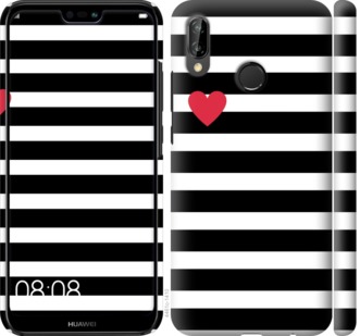 

Чохол Чорно-білі смуги на Huawei P20 Lite 752046