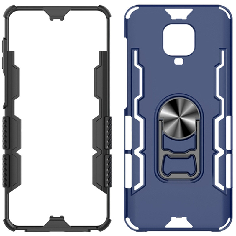Фото Ударопрочный чехол Beer Ring for Magnet для Xiaomi Redmi Note 9s / Note 9 Pro / Note 9 Pro Max (Темно-синий) в магазине vchehle.ua