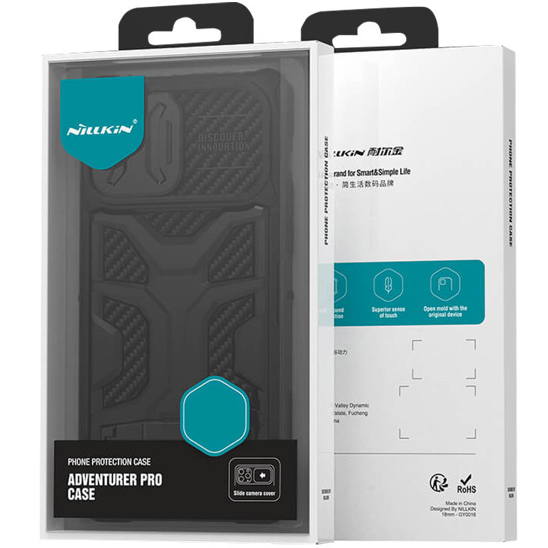 Заказать TPU+PC чехол Nillkin CamShield Adventurer Pro (шторка на камеру) для Apple iPhone 14 Pro (6.1") (Armor Black) на vchehle.ua
