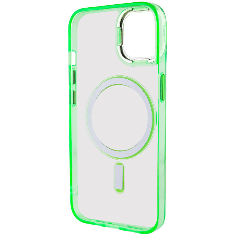 Чехол TPU Iris with Magnetic safe для Apple iPhone 12 Pro / 12 (6.1") (Салатовый) в магазине vchehle.ua