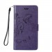 Кожаный чехол (книжка) Four-leaf Clover с визитницей для Samsung J510F Galaxy J5 (2016) (Фиолетовый)
