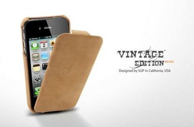 Кожаный чехол SGP Vintage Edition Series для iPhone 4/4S