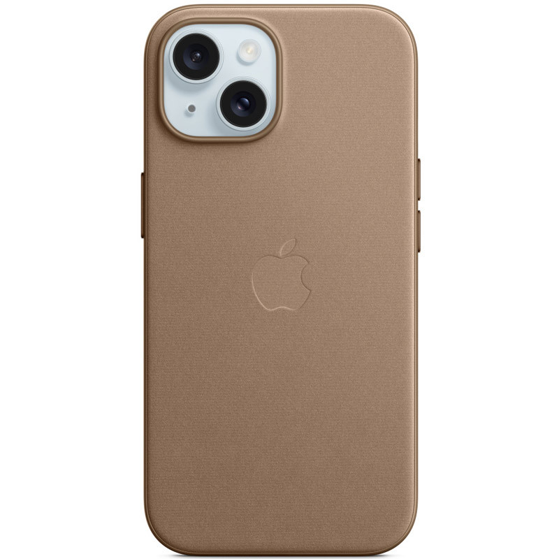 Чохол FineWoven (AAA) with Magnetic Fit на Apple iPhone 15 (6.1") (Taupe)