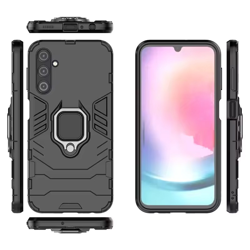 Купить Ударопрочный чехол Transformer Ring for Magnet для Samsung Galaxy M52 (Черный / Soul Black) на vchehle.ua