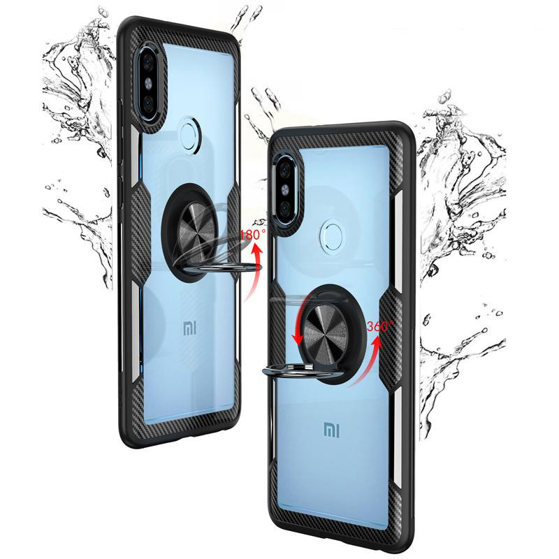 Фото TPU+PC чехол Deen CrystalRing for Magnet (opp) для Xiaomi Redmi Note 5 Pro / Note 5 (AI Dual Camera) (Бесцветный / Черный) на vchehle.ua