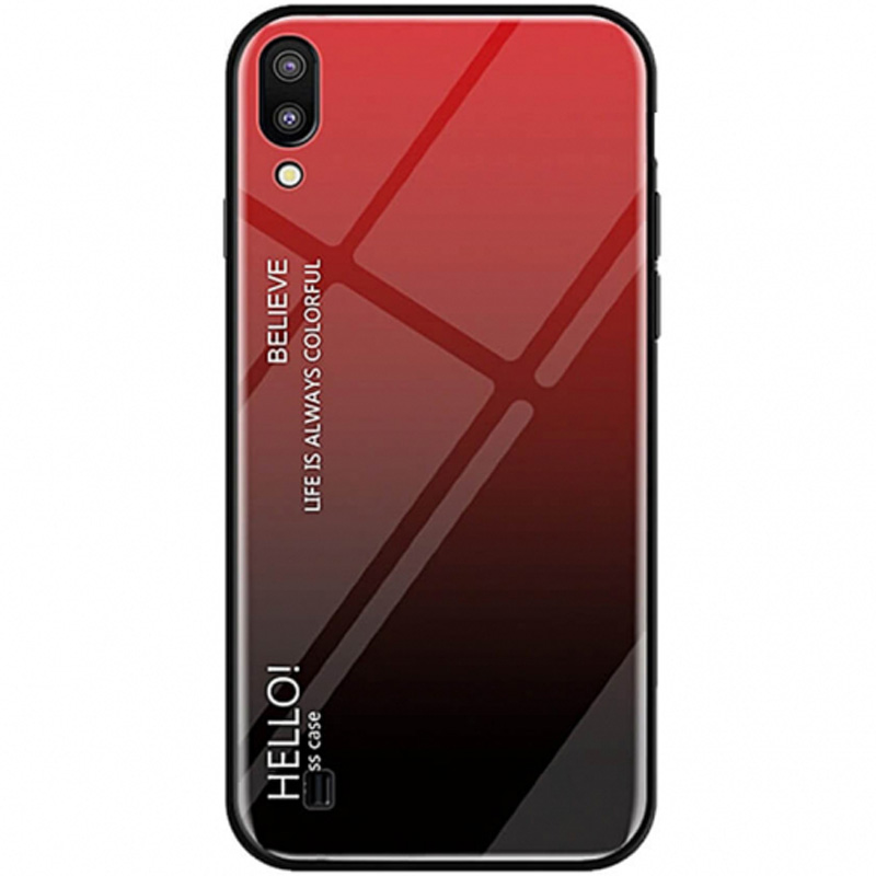 

TPU+Glass чехол Gradient HELLO для Samsung Galaxy A10 (A105F) (Красный) 707345