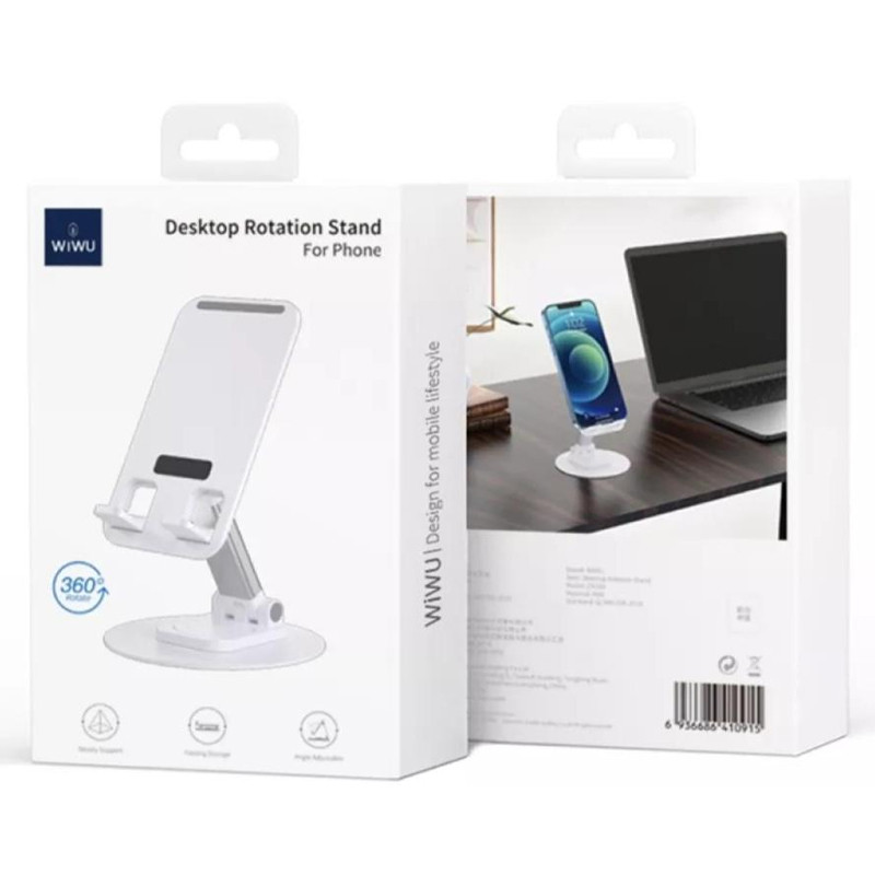 Заказать Подставка для планшетов WIWU ZM109 Desktoop Rotation Stand (White) на vchehle.ua