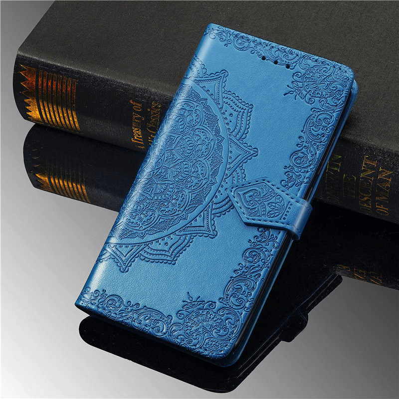 Заказать Кожаный чехол (книжка) Art Case с визитницей для Xiaomi Redmi Note 9s / Note 9 Pro / Note 9 Pro Max (Синий) на vchehle.ua