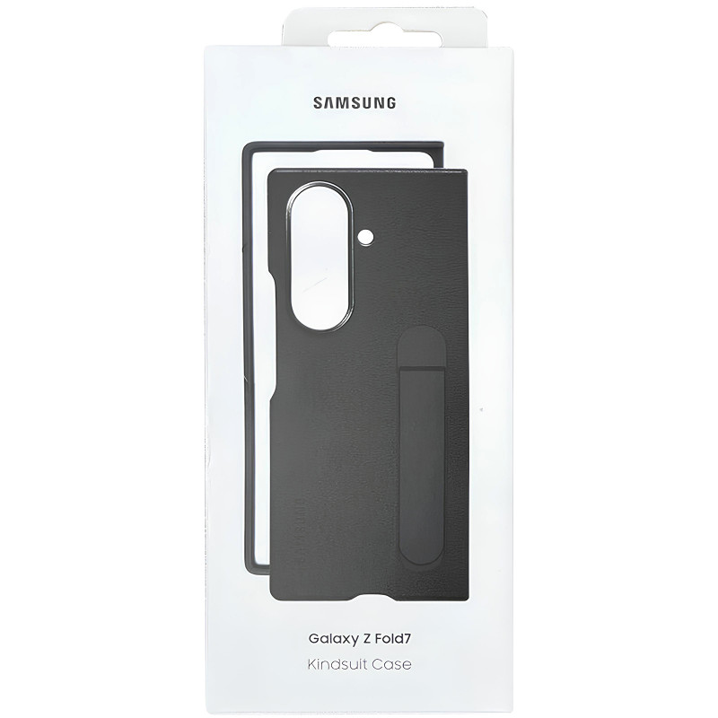 Фото Кожаный чехол Leather Case (AAA) with stand для Samsung Galaxy Z Fold7 (Black) в магазине vchehle.ua