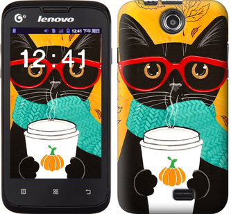 

Чохол Осінній кіт на Lenovo A300 580987