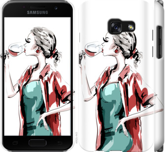 

Чехол Девушка с бокалом для Samsung Galaxy A3 (2017) 841336