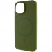 Чохол Silicone Case Full Protective (AA) NO LOGO with Magnetic Safe на Apple iPhone 12 Pro Max (6.7") (Зелений / Dark Olive)