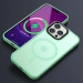 Фото TPU+PC чохол Metal Buttons with Magnetic Safe Colorful на Apple iPhone 12 Pro / 12 (6.1") (М'ятний) на vchehle.ua
