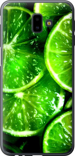 Чехол Зелёные дольки лимона для Samsung Galaxy J6 Plus 2018
