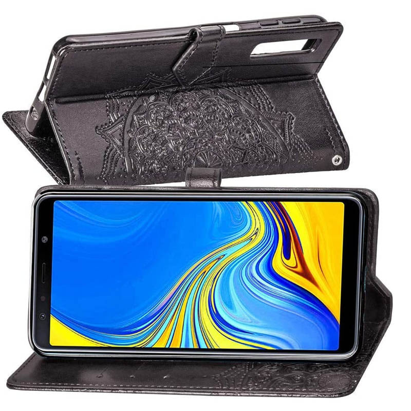 Фото Кожаный чехол-книжка Art Case с визитницей для Samsung A750 Galaxy A7 (2018) (Черный) в магазине vchehle.ua
