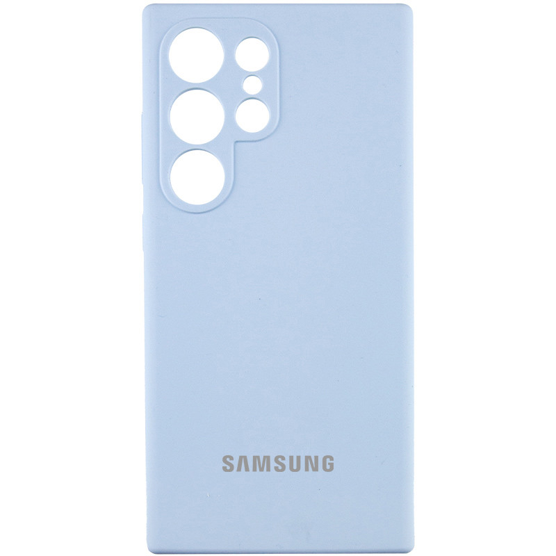 Чехол Silicone Cover Lakshmi Full Camera (AAA) with Logo для Samsung Galaxy S24 Ultra (Голубой / Sweet Blue)