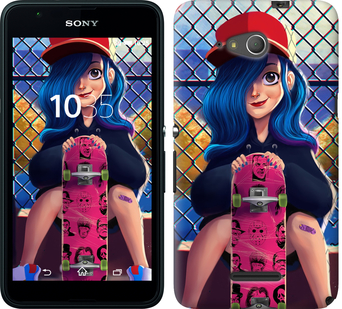

Чехол Прикольная девочка со скейтбордом для Sony Xperia E4g 618302