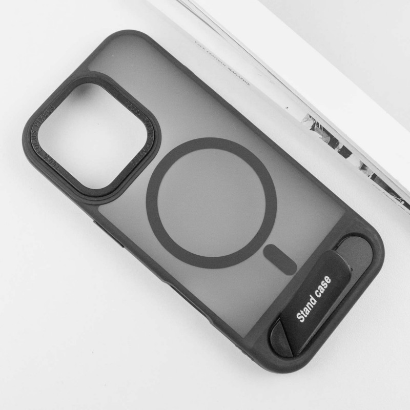 TPU+PC чехол Stand case для Apple iPhone 16 Pro (6.3") (Black) в магазине vchehle.ua