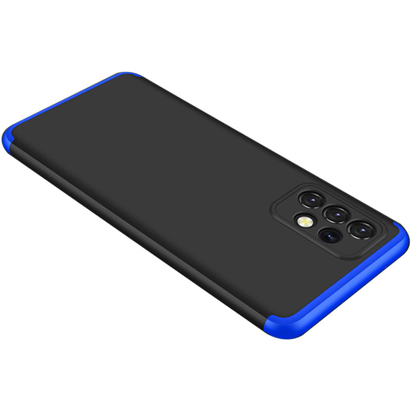 Пластиковая накладка GKK LikGus 360 градусов (opp) для Samsung Galaxy A52 4G / A52 5G / A52s (Черный / Синий)