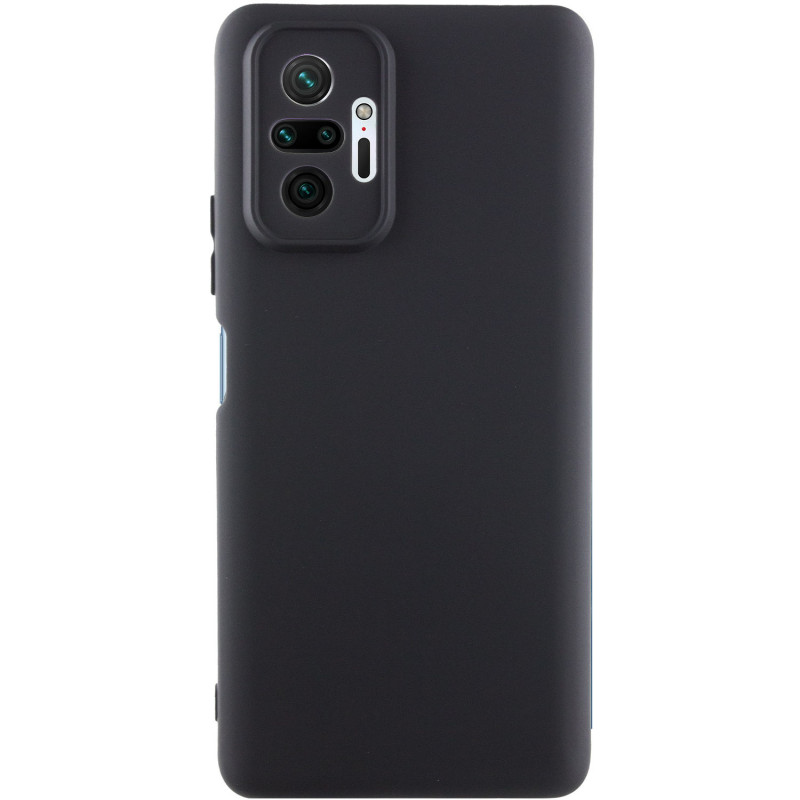 Чохол Silicone Cover Lakshmi Full Camera (AA) на Xiaomi Redmi Note 10 Pro / 10 Pro Max (Чорний / Black)