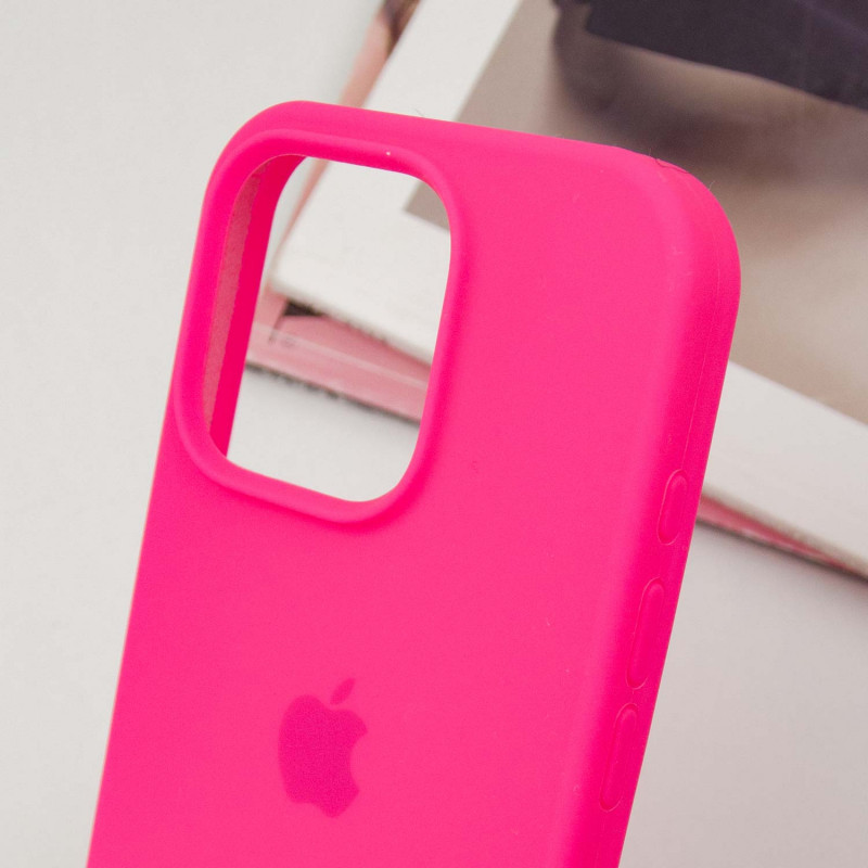 Чехол Silicone Case Full Protective (AA) для Apple iPhone 15 Pro (6.1") (Розовый / Barbie pink) в магазине vchehle.ua