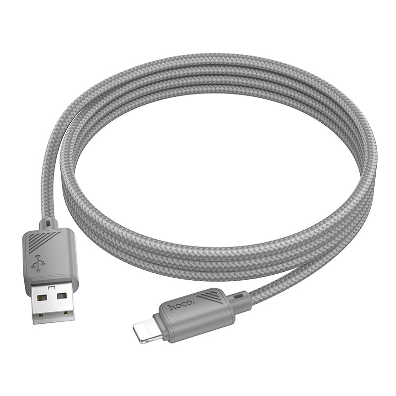 Фото Дата кабель Hoco X113 Beneficio USB to Lightning (1m) (Gray) на vchehle.ua
