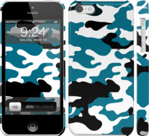 Чехол Камуфляж прозрачный фон для iPhone 5c