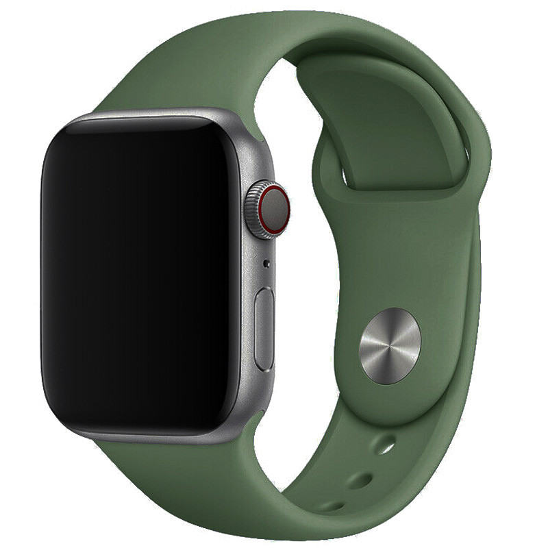 Уценка Силиконовый ремешок для Apple Watch 38/40/41/42mm(ser.10) (Поврежденная упаковка / Зеленый / Army green)