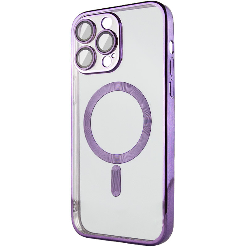Фото TPU чехол Fibra Chrome with Magnetic safe для Apple iPhone 14 Pro Max (6.7") (Purple) на vchehle.ua