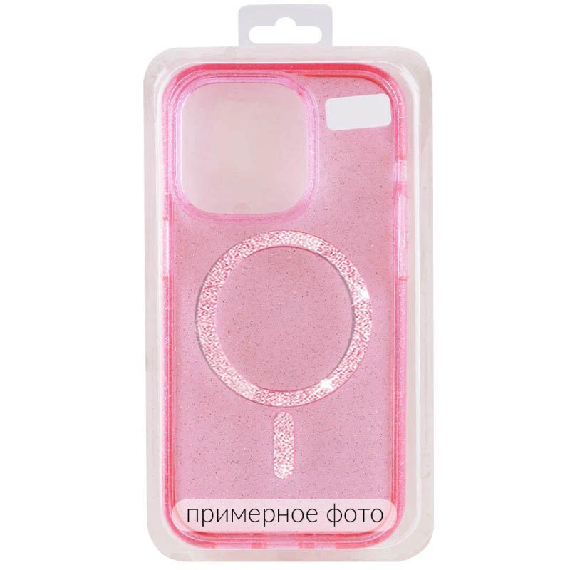 Фото Чехол TPU Eclipse Sparkle Magnetic Fit для Apple iPhone 17 (6.3") (Pink) на vchehle.ua