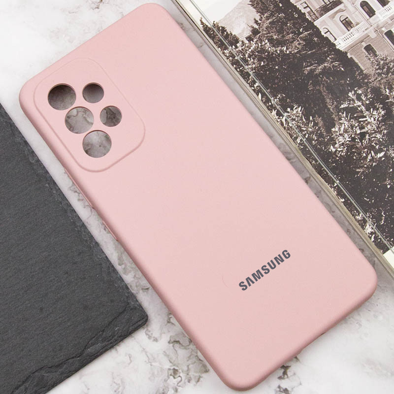 Чехол Silicone Cover Lakshmi Full Camera (AAA) with Logo для Samsung Galaxy A53 5G (Розовый / Pink Sand) в магазине vchehle.ua