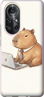Чохол Funny Capybara CEO Working на Huawei Nova 8 Pro