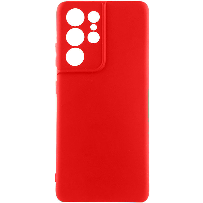 Чохол Silicone Cover Lakshmi Full Camera (A) на Samsung Galaxy S21 Ultra (Червоний / Red)