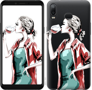 

Чохол Дівчина з келихом на Samsung Galaxy A6s 841347