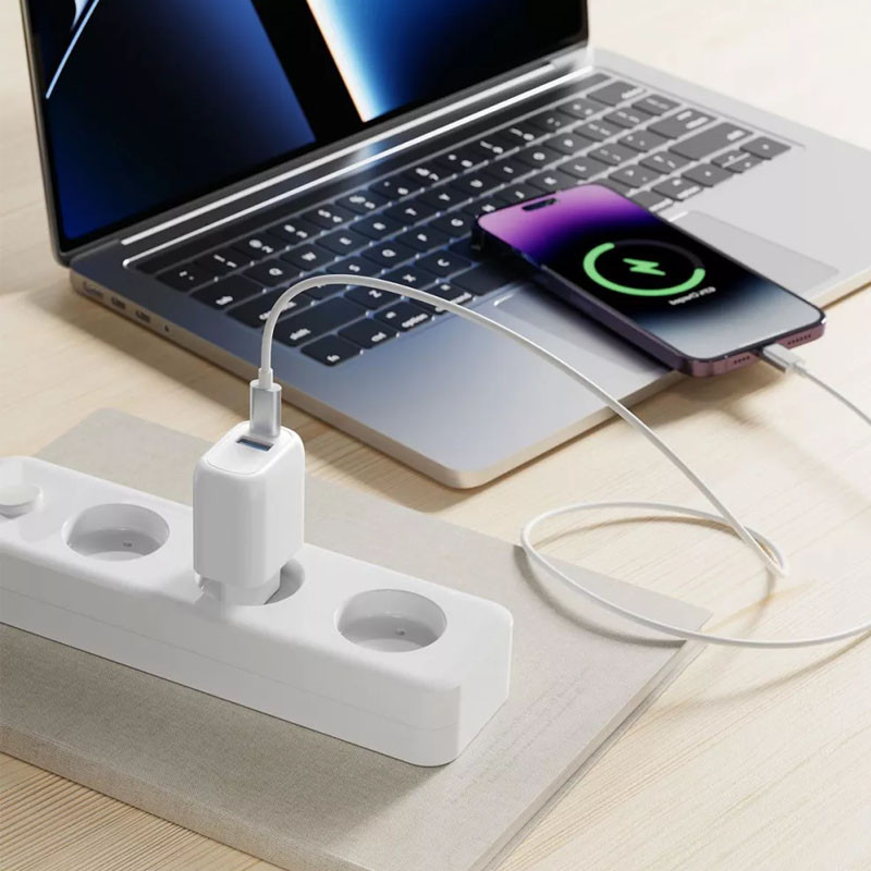 Купить СЗУ Proove Silicone Power Plus 30W (Type-C+USB) (White) на vchehle.ua