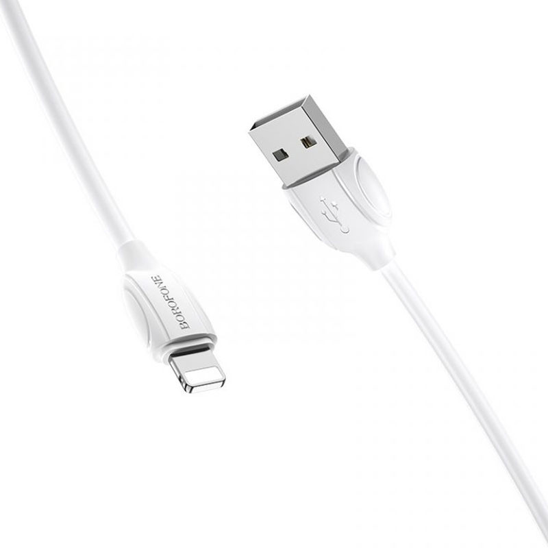 Фото Дата кабель Borofone BX19 USB to Lightning (1m) (Белый) на vchehle.ua
