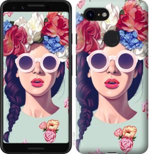 

Чохол Дівчина з квітами на Google Pixel 3a 875636