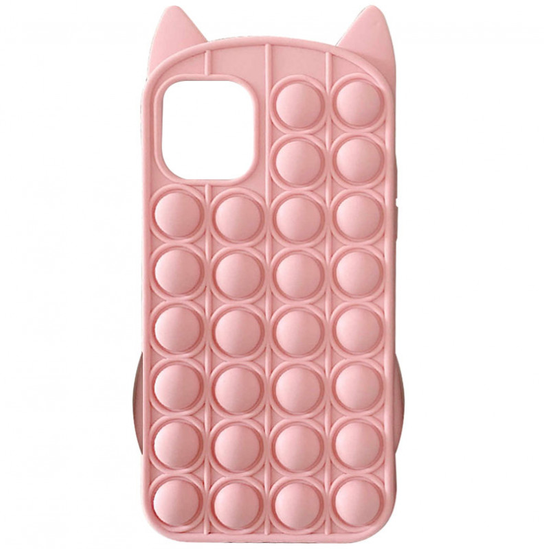 

Фигурный силиконовый 3D чехол-антистресс Pop it Bubble Cat для Apple iPhone 11 (6.1") (Розовый) 1160233