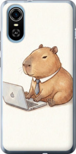 Чехол Funny Capybara CEO Working для ZTE Blade A31 Plus