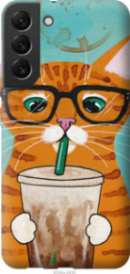 Чехол Зеленоглазый кот в очках для Samsung Galaxy S22 Plus
