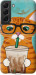 Чохол Зеленоокий кіт в окулярах на Samsung Galaxy S22 Plus
