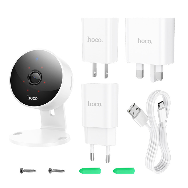 Купити Камера відеоспостереження Hoco D7 Indoor HD (White) на vchehle.ua