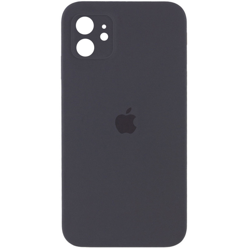 Чохол Silicone Case Square Full Camera Protective (AA) на Apple iPhone 11 (6.1") (Сірий / Dark Gray)