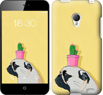

Чехол Мопс с кактусом для Meizu MX2 795652