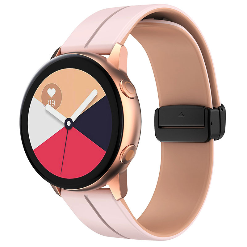 Силиконовый ремешок Classy для Smart Watch 20mm (Pink / Beige)