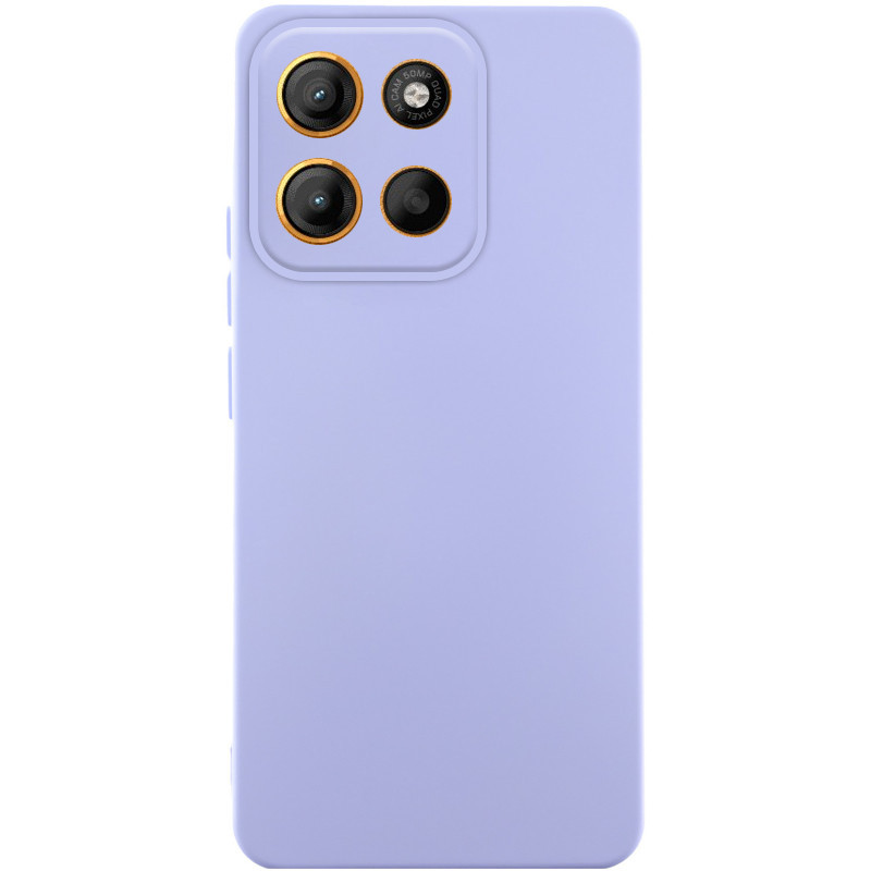 Чохол Silicone Cover Lakshmi Full Camera (AA) на Motorola Moto G15 4G (Бузковий / Dasheen)